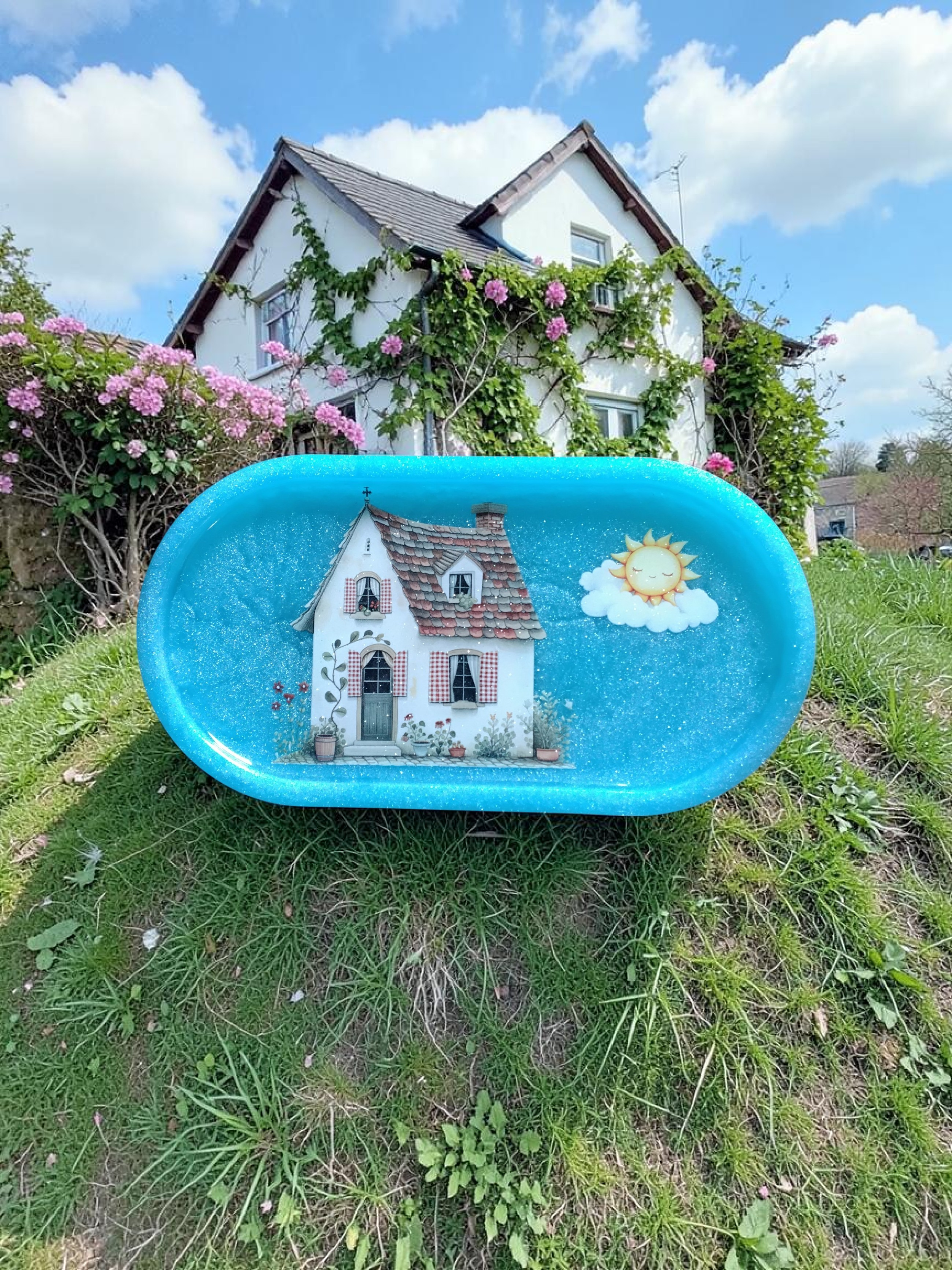Enchanted Cottage Resin Tray