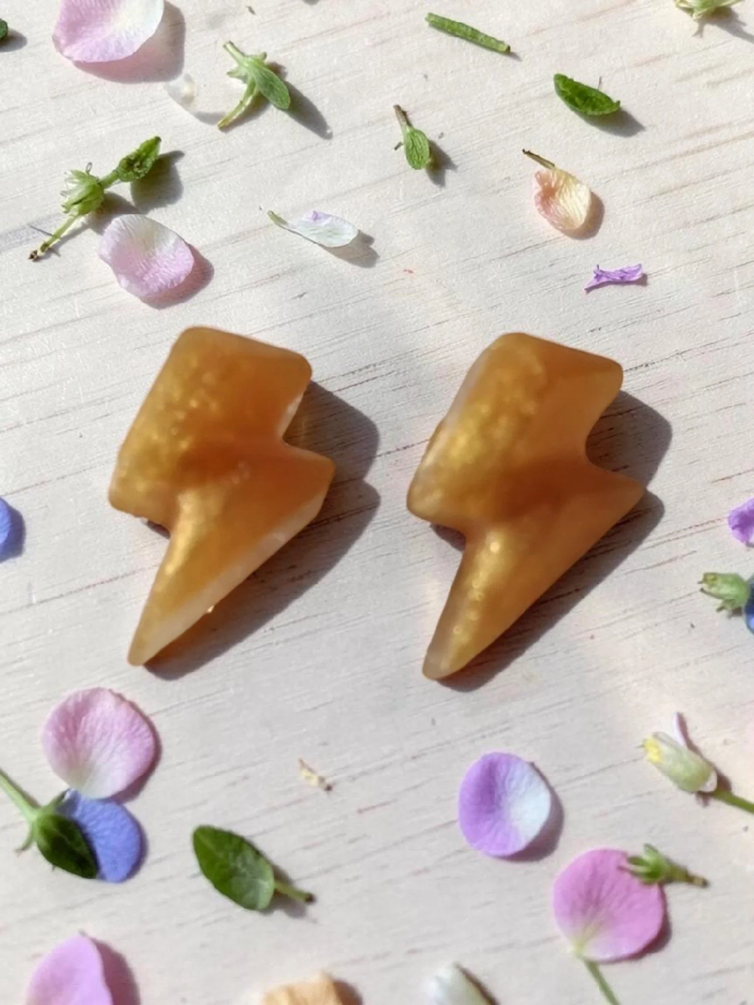 Lightning Bolt Resin Earrings