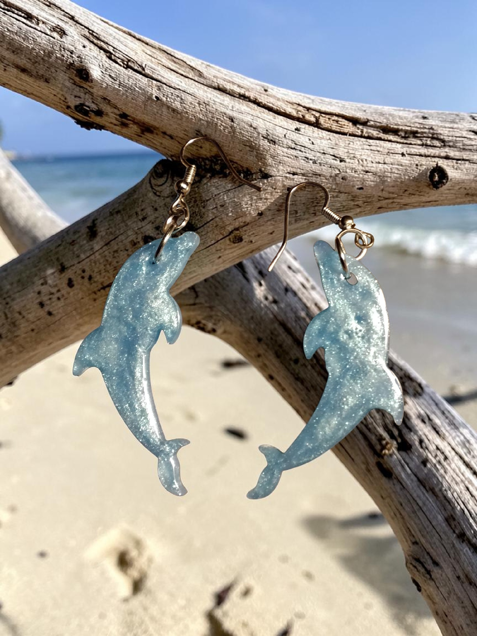 Sparkling Ocean Dolphin Earrings
