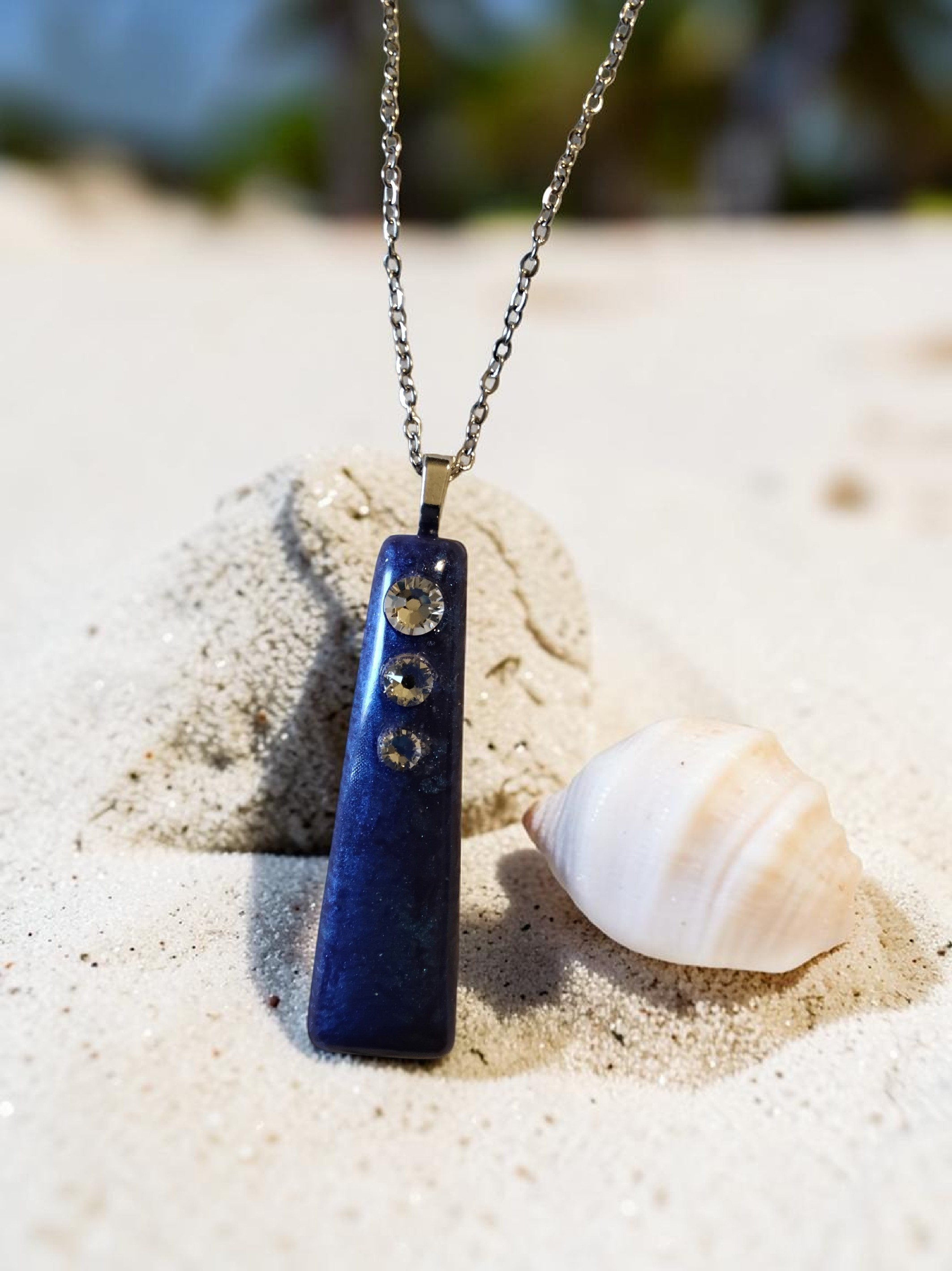 Deep Blue Starry Night Necklace