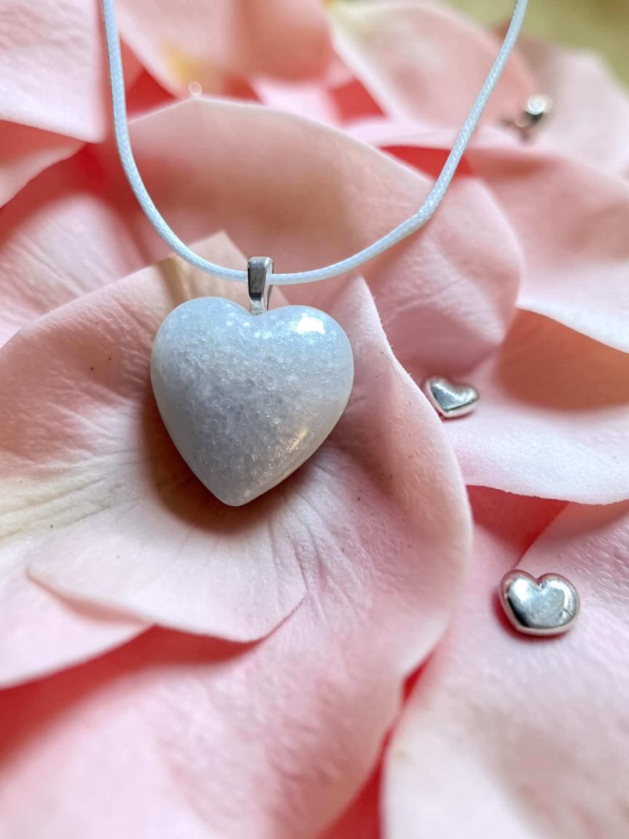 Elegant Heart Resin Pendant