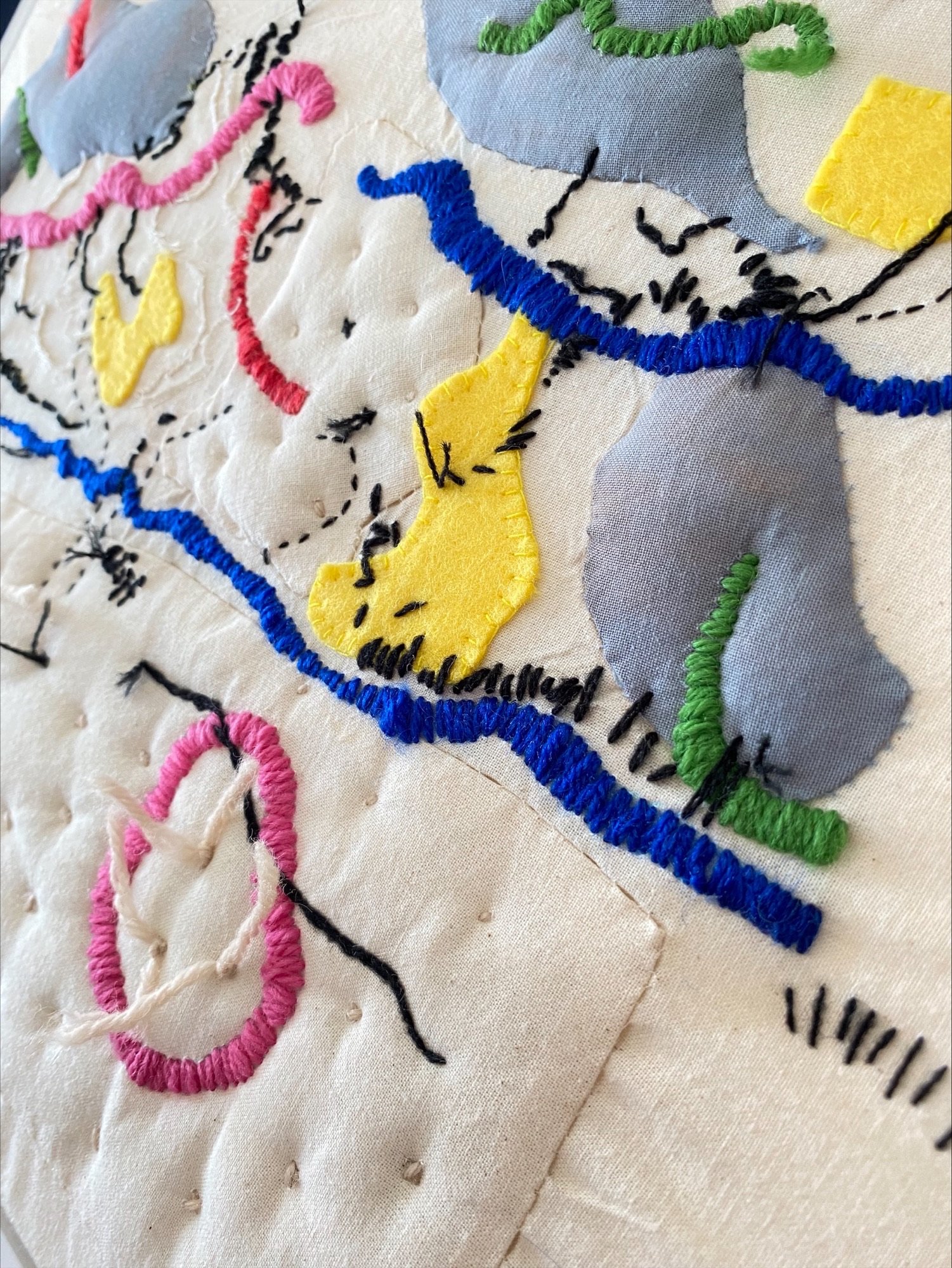 Hand dyed textile art