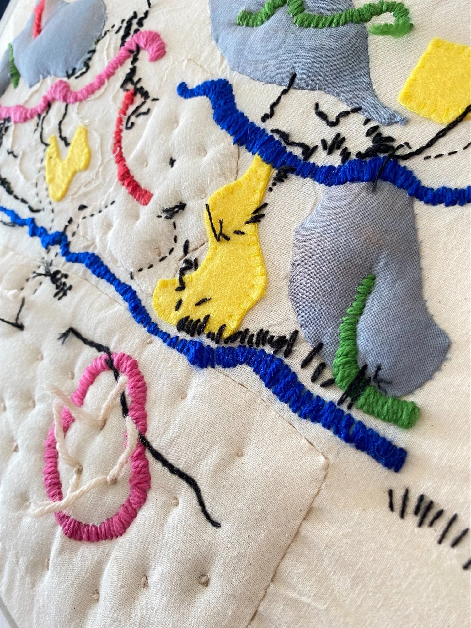 Embroidered textile art