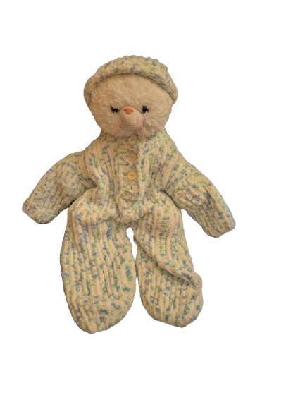 Green and blue speckled Onsie with hat (MM)