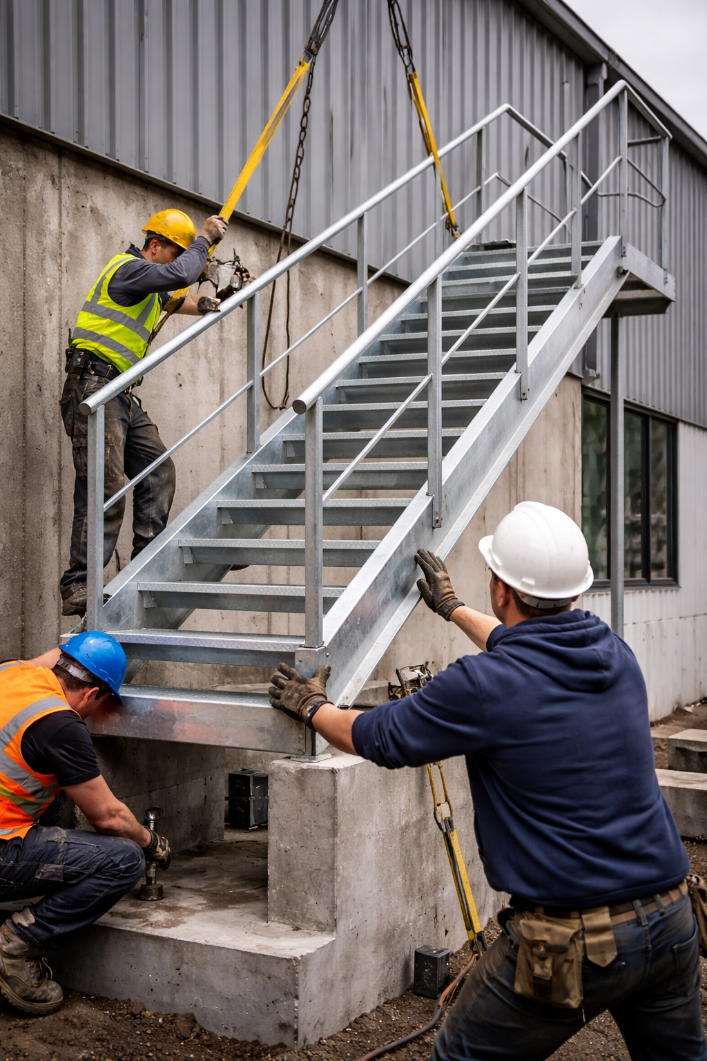   ON-SITE INSTALLATION  
Professional on-site installation of fabricated steelwork, ensuring precise fitting, structural integrity and a clean, reliable finish. 