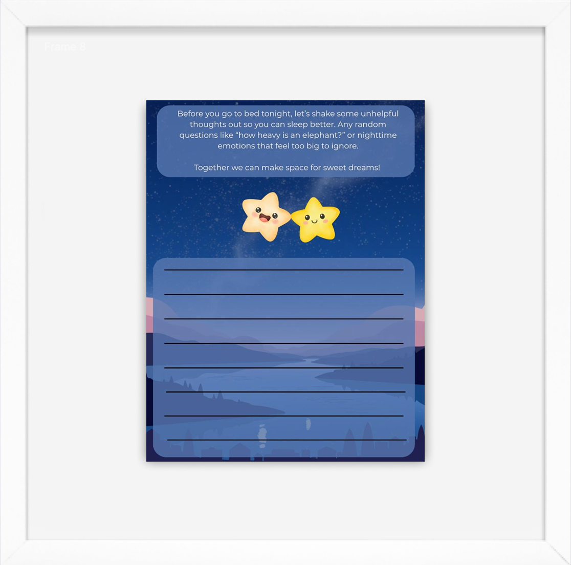 Night Time Thoughts Notepad