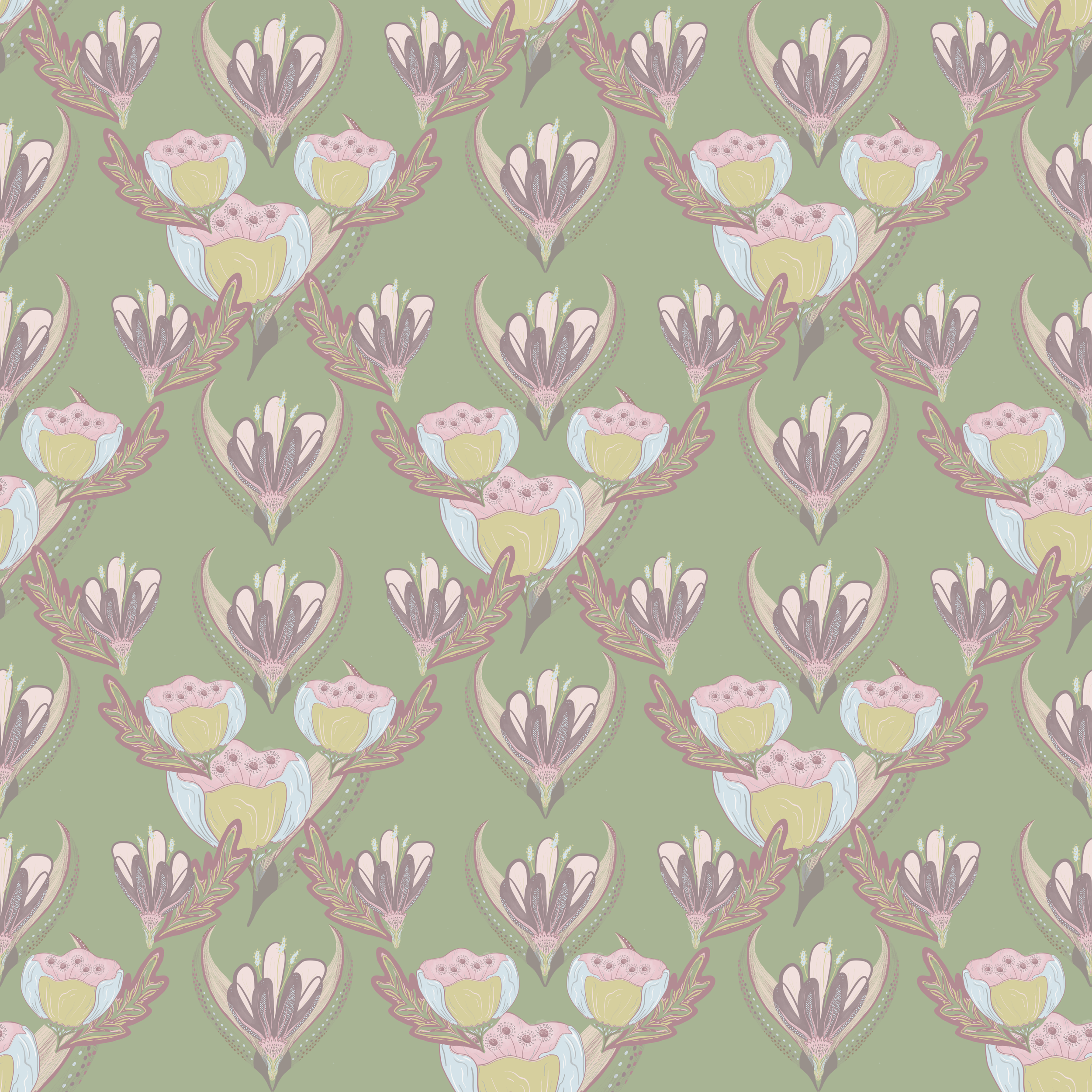 colorful_flowers_pattern_green.png