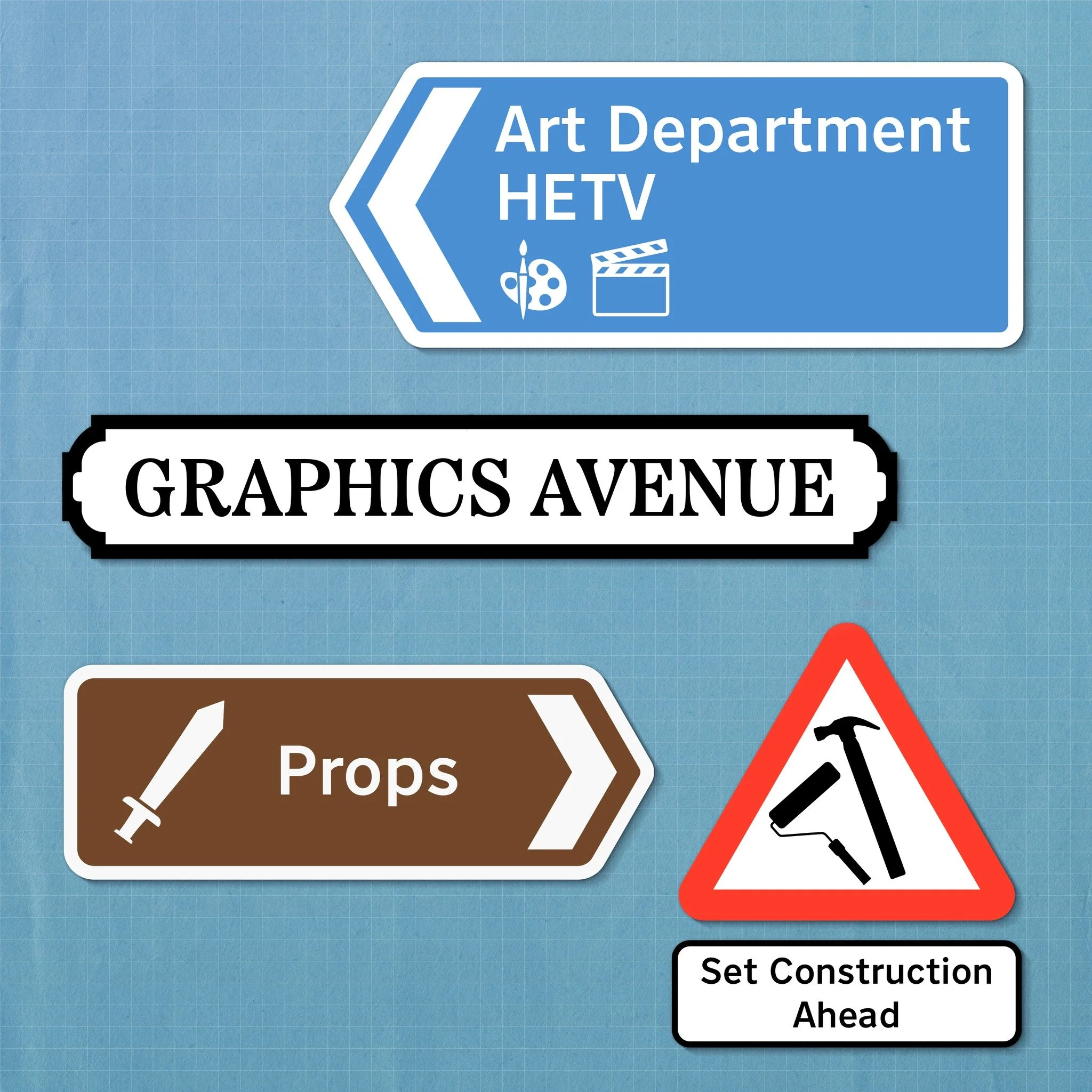 🌟 Art Department Road Signs 🌟

Excited to share that I've been onboarded as a @uk_screenskills art department trainee for high-end TV! I also got my driver's licence a couple months back, so I've combined the two achievements into these road sign d