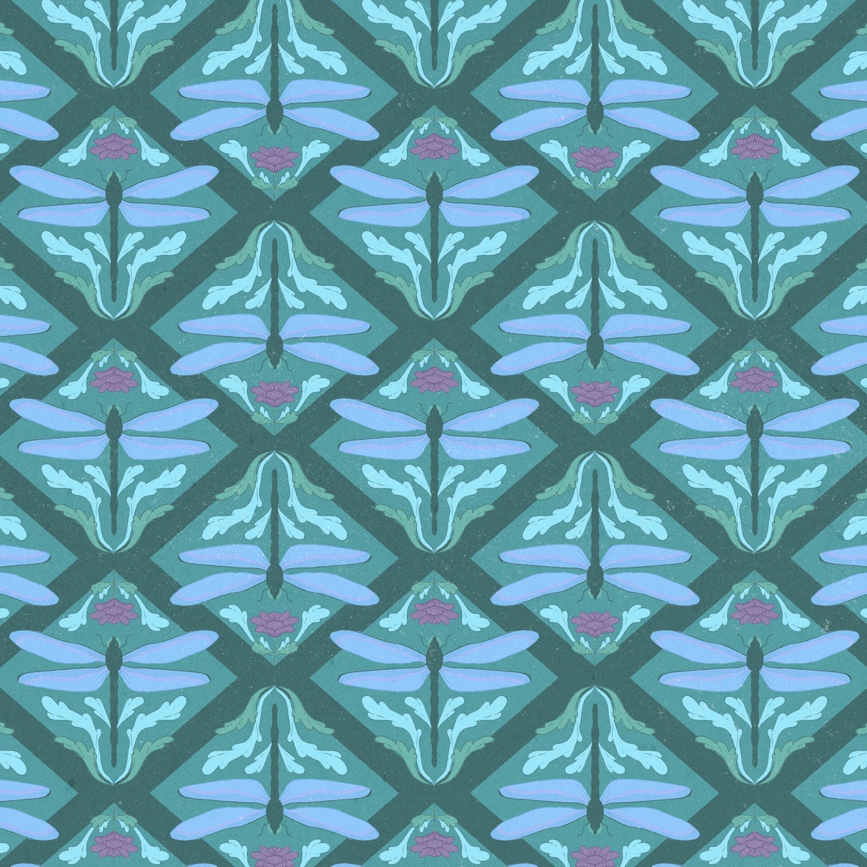 At university, I wrote my dissertation on Art Nouveau and it soon became one of my favourite art movements. This dragonfly pattern design, inspired by that research, took shape right after graduation 🌿🌷

#artnouveau #artnouveaupattern #artnouveauin