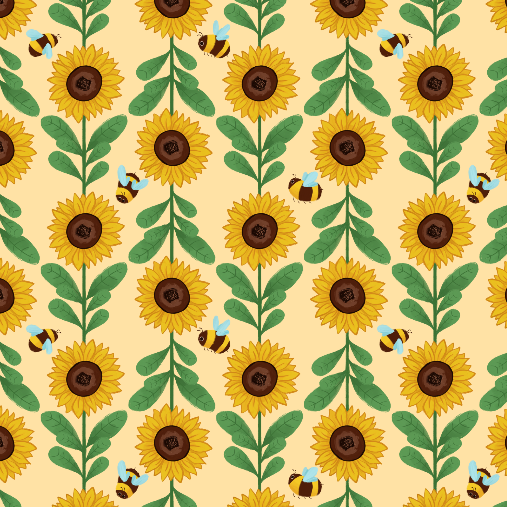 Sunflower+%26+Bees+Pattern.png