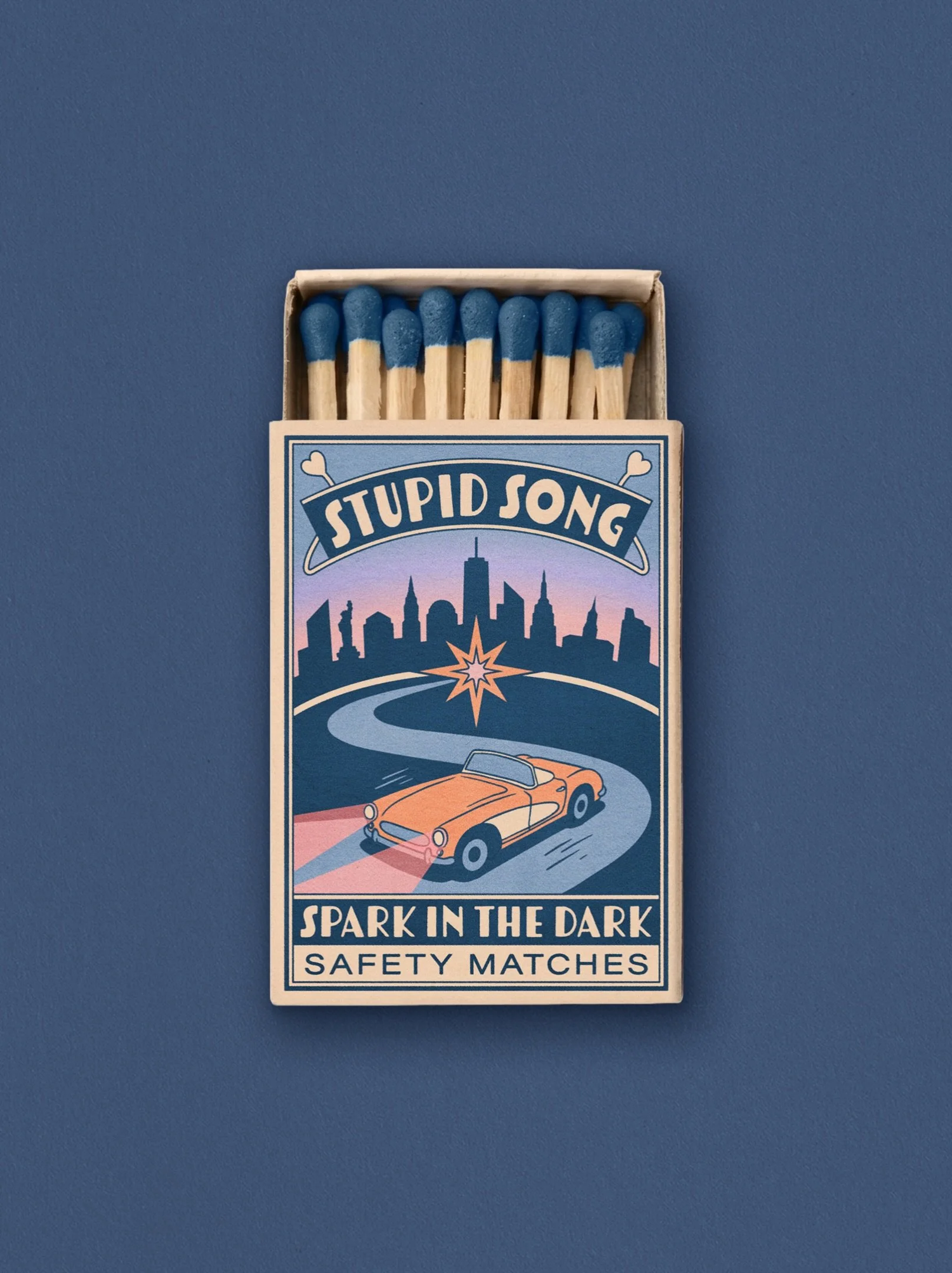 🩷💥 stupid song 💥🩷
A matchbox felt like the natural fit for this song! Really loved having the space to illustrate some of the lyrics into the design 🏙️

#graphicdesign #oliviarodrigo #stupidsong #matchboxart #youseemprettysadforagirlsoinlove