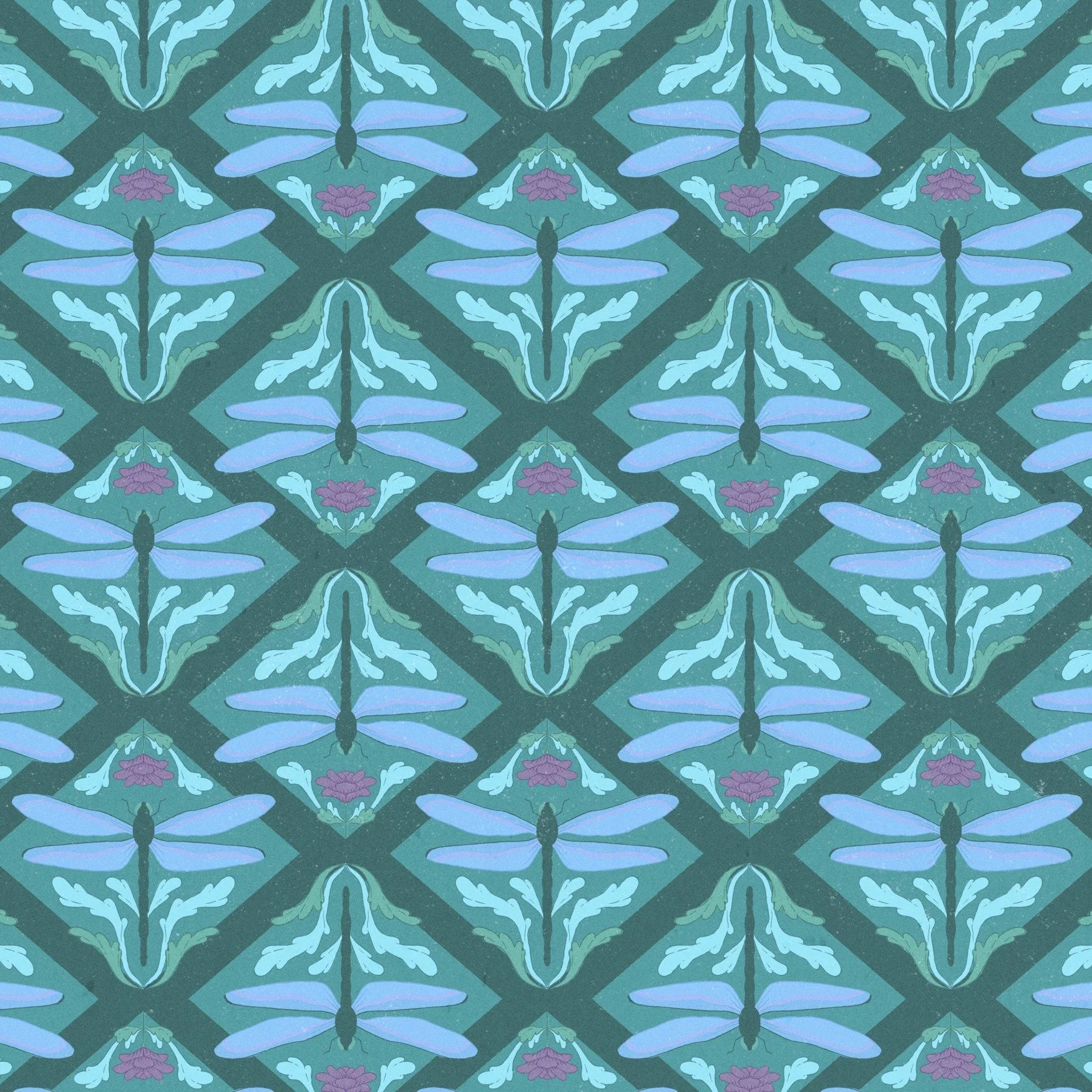 At university, I wrote my dissertation on Art Nouveau and it soon became one of my favourite art movements. This dragonfly pattern design, inspired by that research, took shape right after graduation 🌿🌷

#artnouveau #artnouveaupattern #artnouveauin