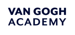 Text reading 'VAN GOGH ACADEMY' in bold blue letters