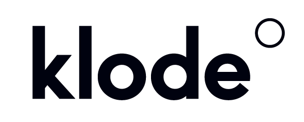 Logo de Klode° en noir sur fond blanc.