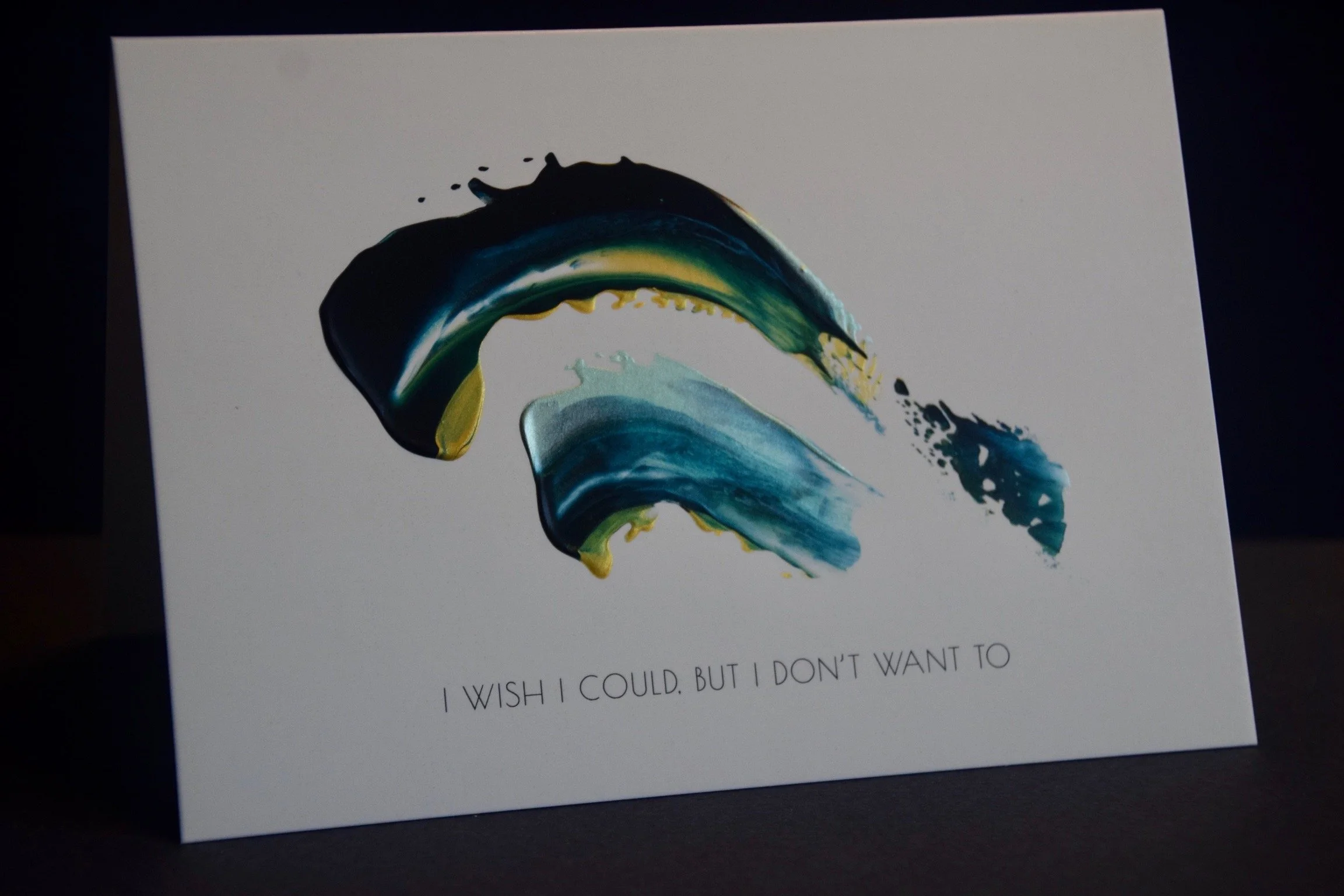 I wish I could, but I don't want to