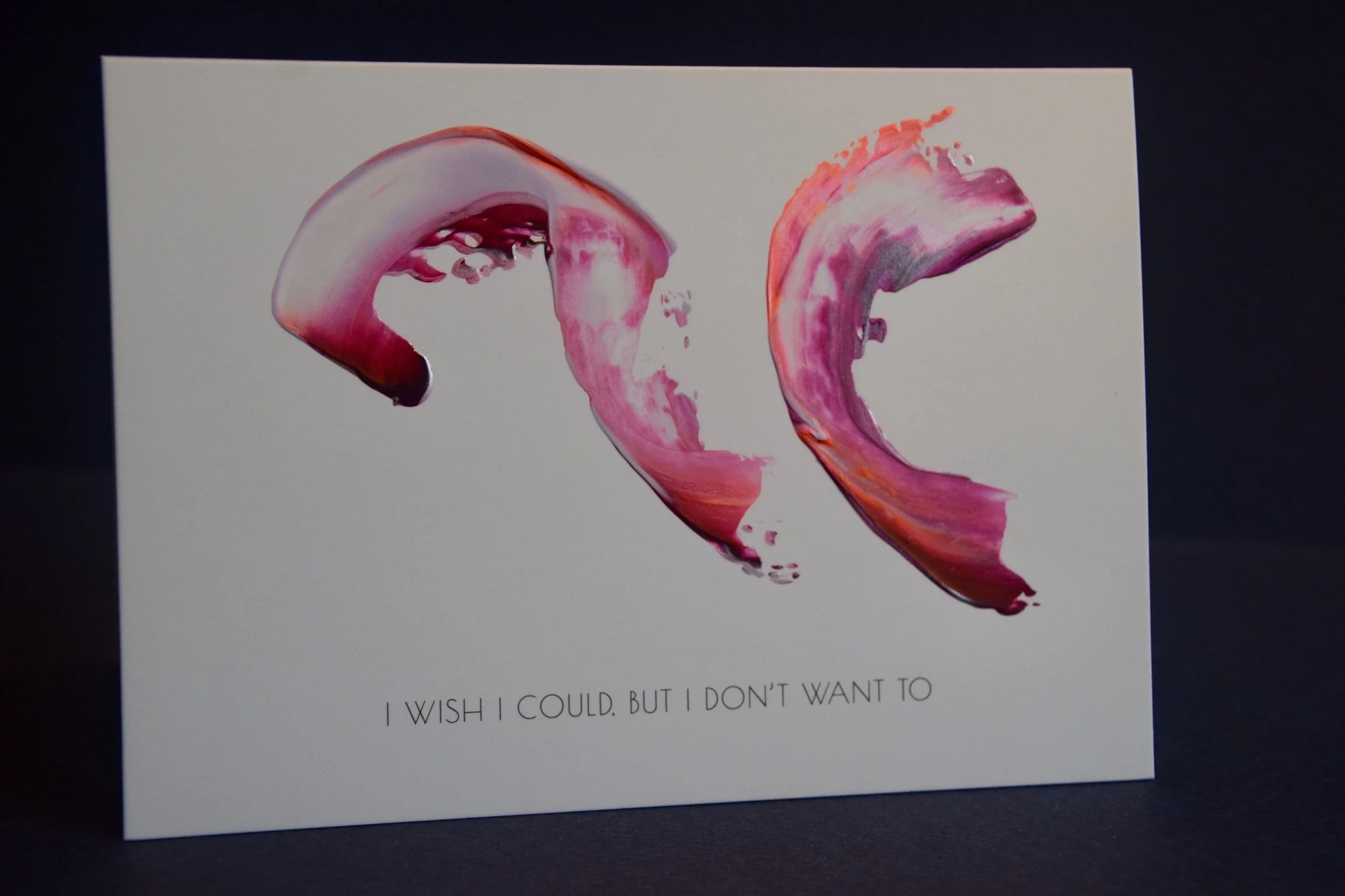 I wish I could, but I don't want to