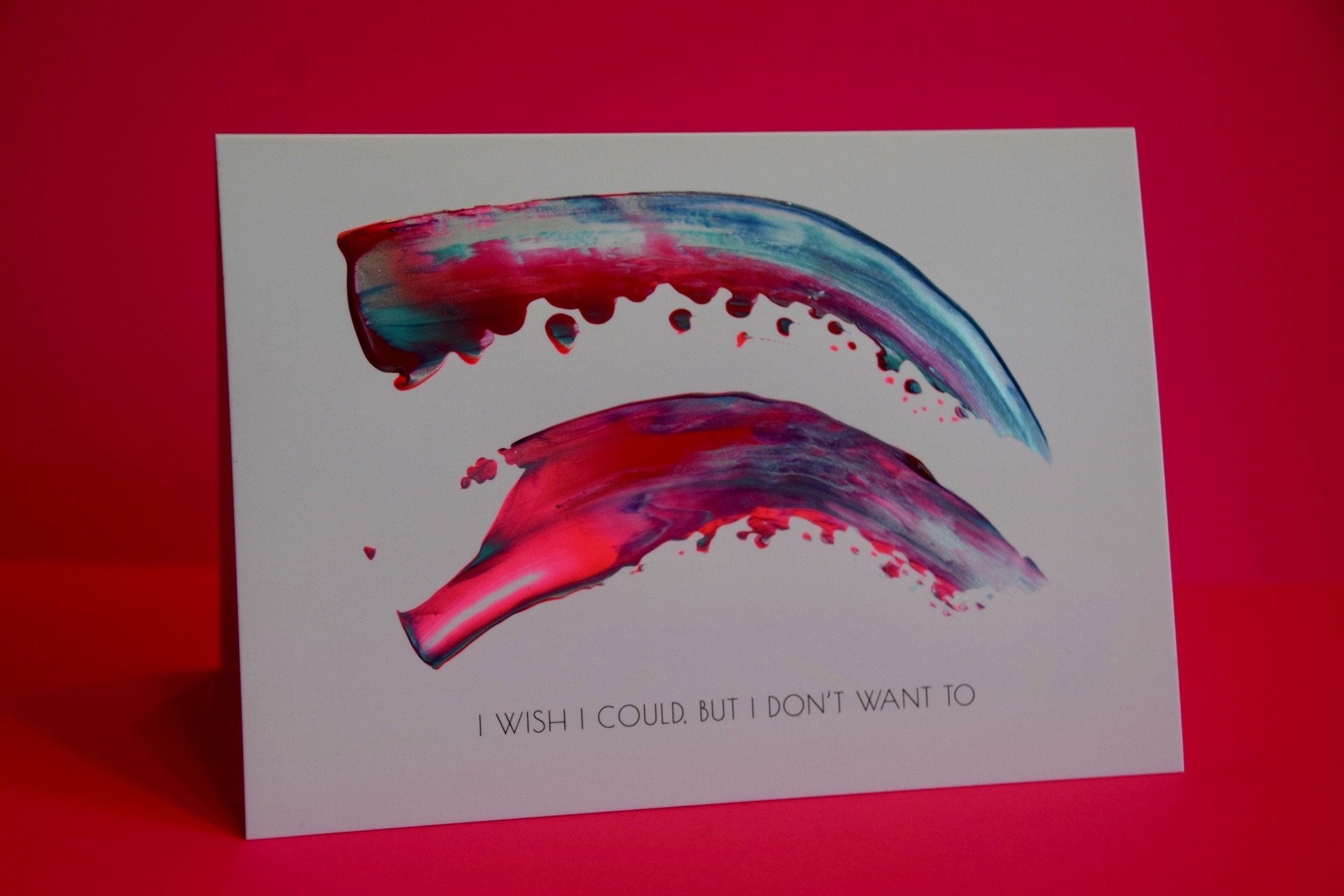 I wish I could, but I don't want to