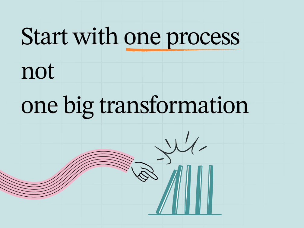 Start with one business process, not one big transformation