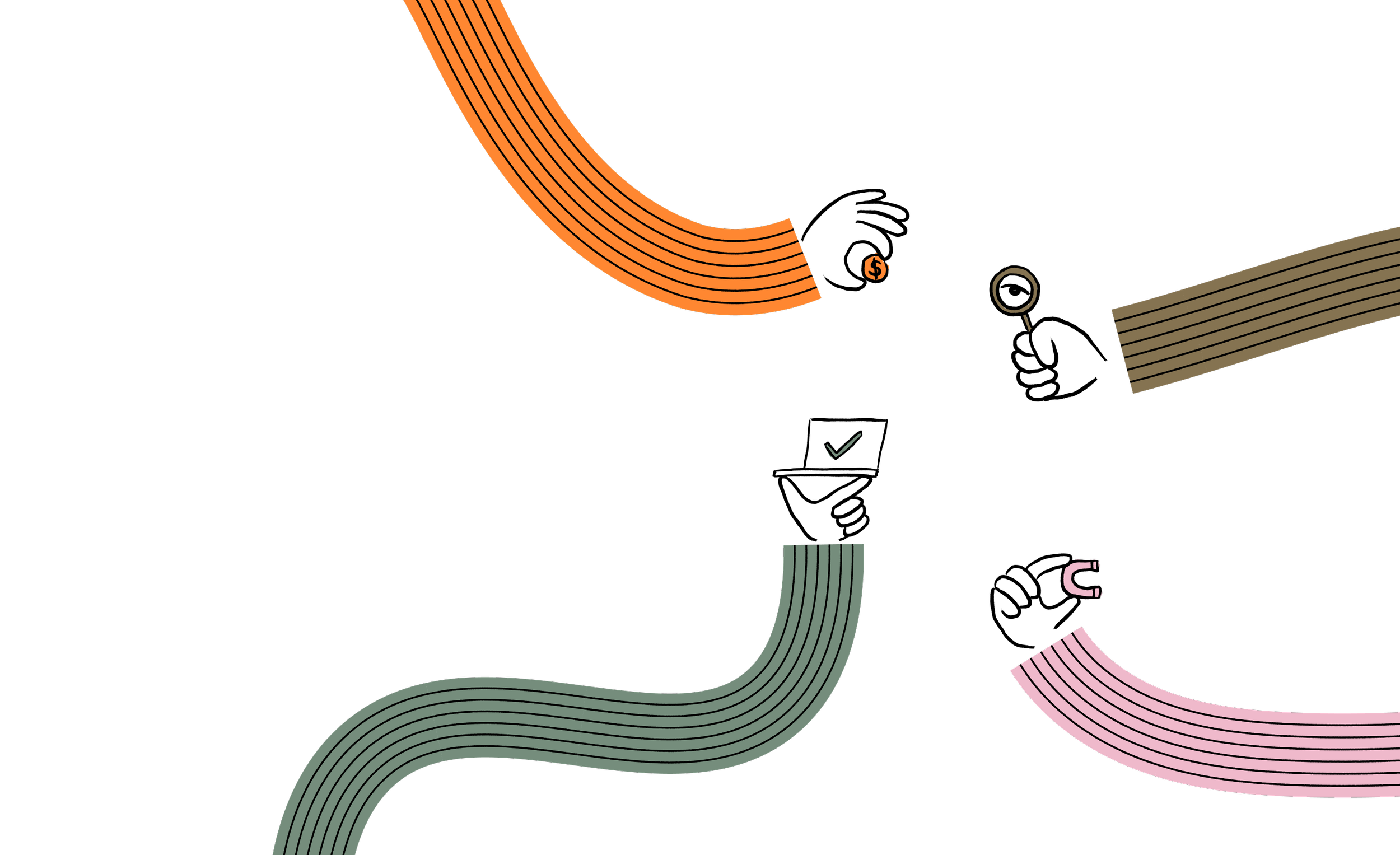 Decorative hands illustration