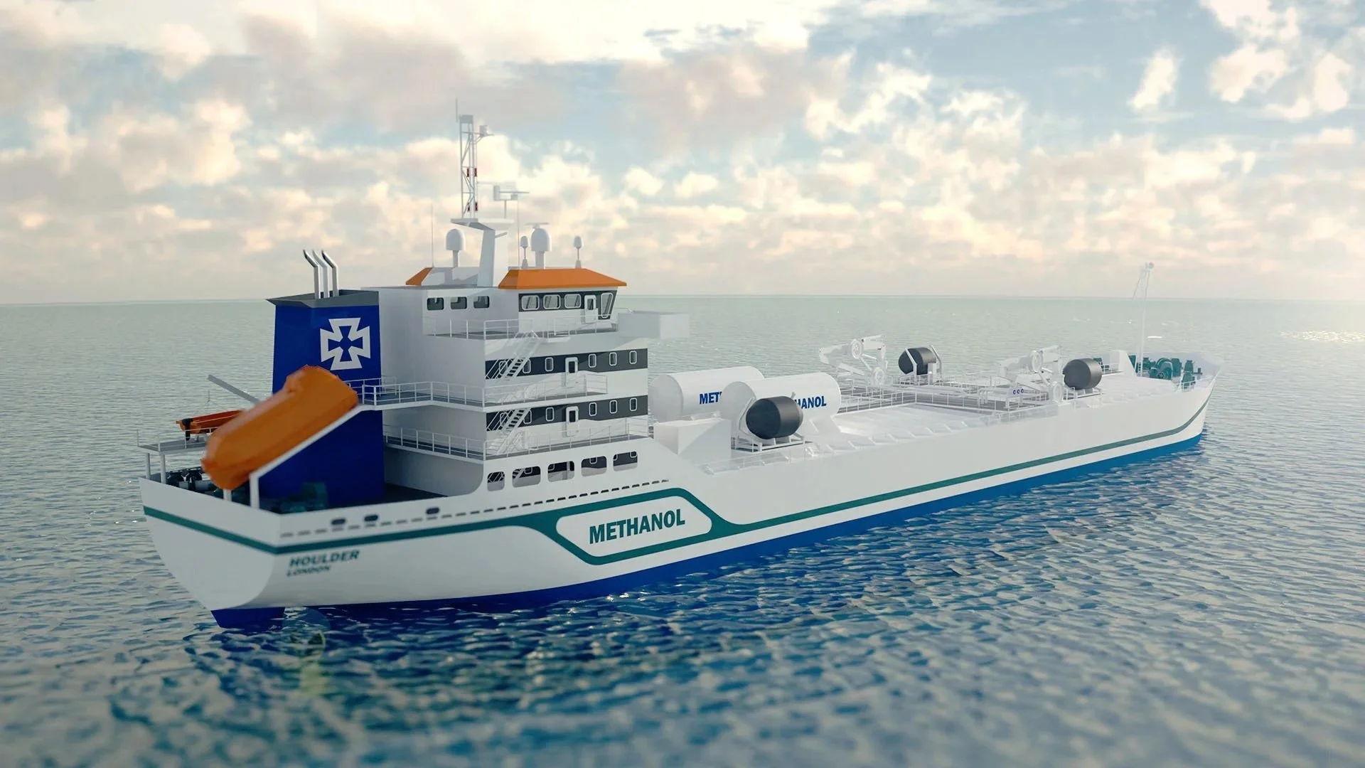 Houlder showcases innovative methanol bunkering vessel design in SPINE project