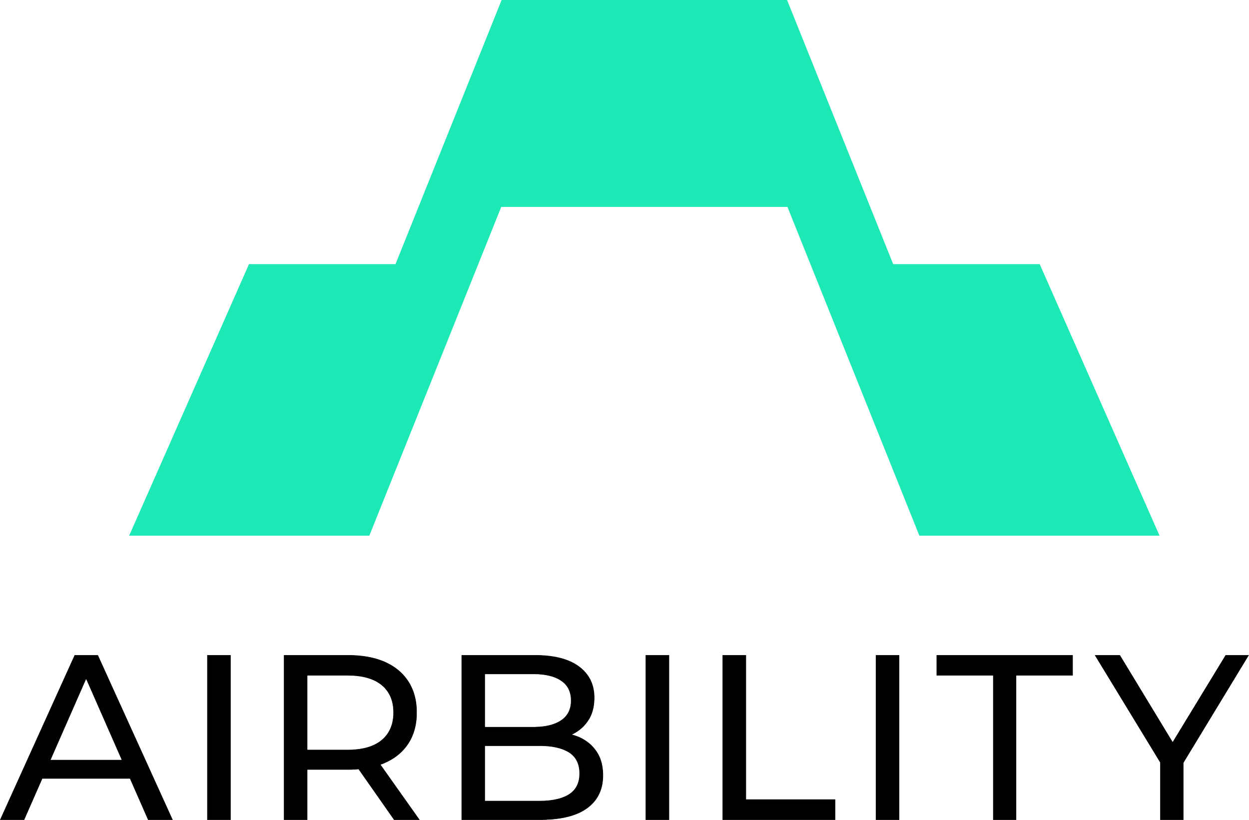 A stylized logo featuring a large teal letter 'A' with the word 'AIRBILITY' written below in black outline text.