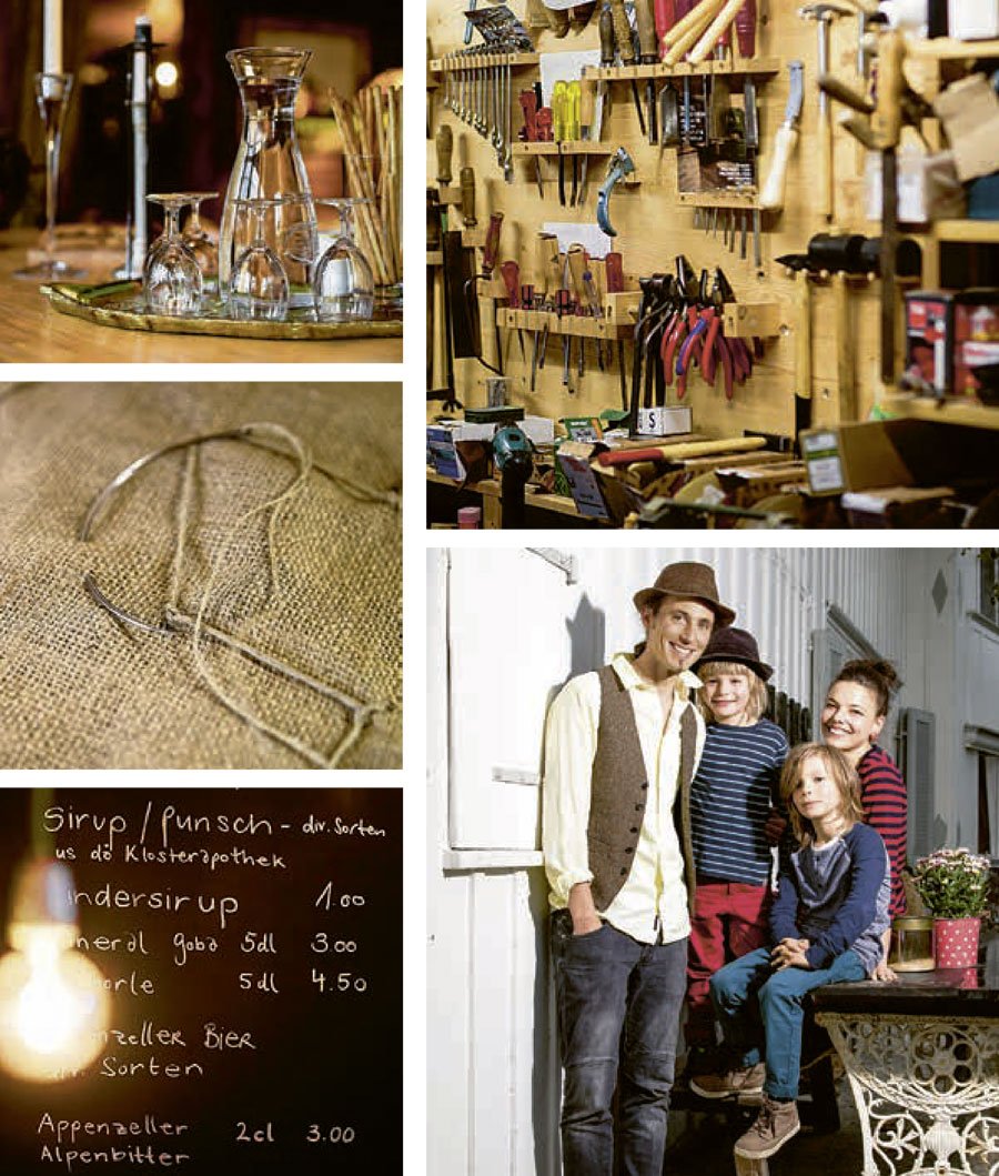 Reportage «Vom Dschungel ins Appenzellerland» in Leben & Genuss über Familie Tobler und die Saienbrücke in Urnäsch – Polsterei, Malatelier, Café und Zuhause im historischen Gasthof.