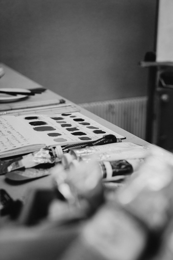 Das Malatelier von Damaris Tobler im Appenzellerland.