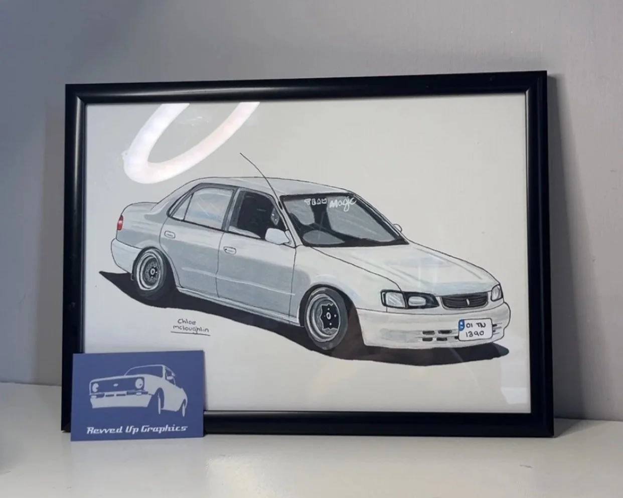 Clean white E11 Corolla, brought back to life on paper with full custom detail. One of my favorites - really enjoyed bringing this one to life. :
⭐ 17 hours total 
✅ 28th February 2026
✏️ Completed using prismacolour pencils and promarkers