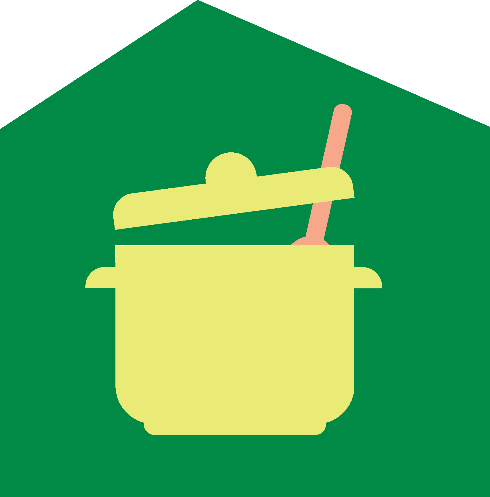 Simplified digital illustration of a yellow gift box with a yellow ribbon and bow, set against a green background.