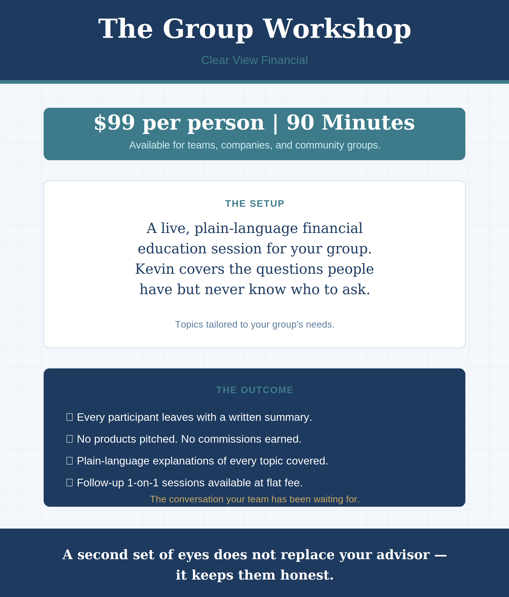 Group Workshop - 2 hours