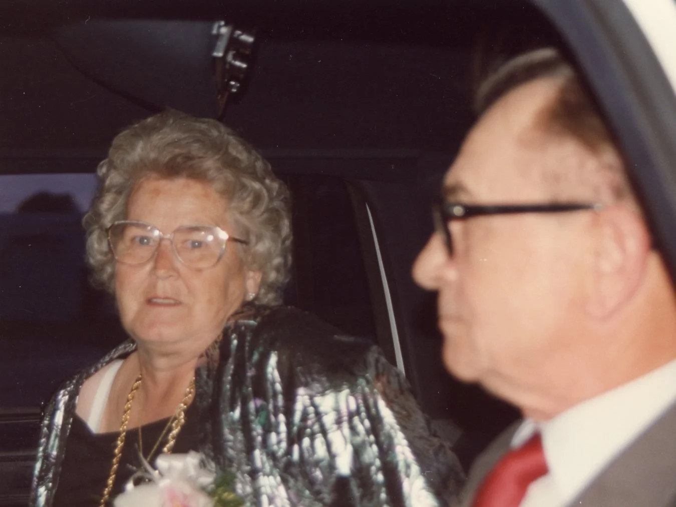 John and Anna in the Limo