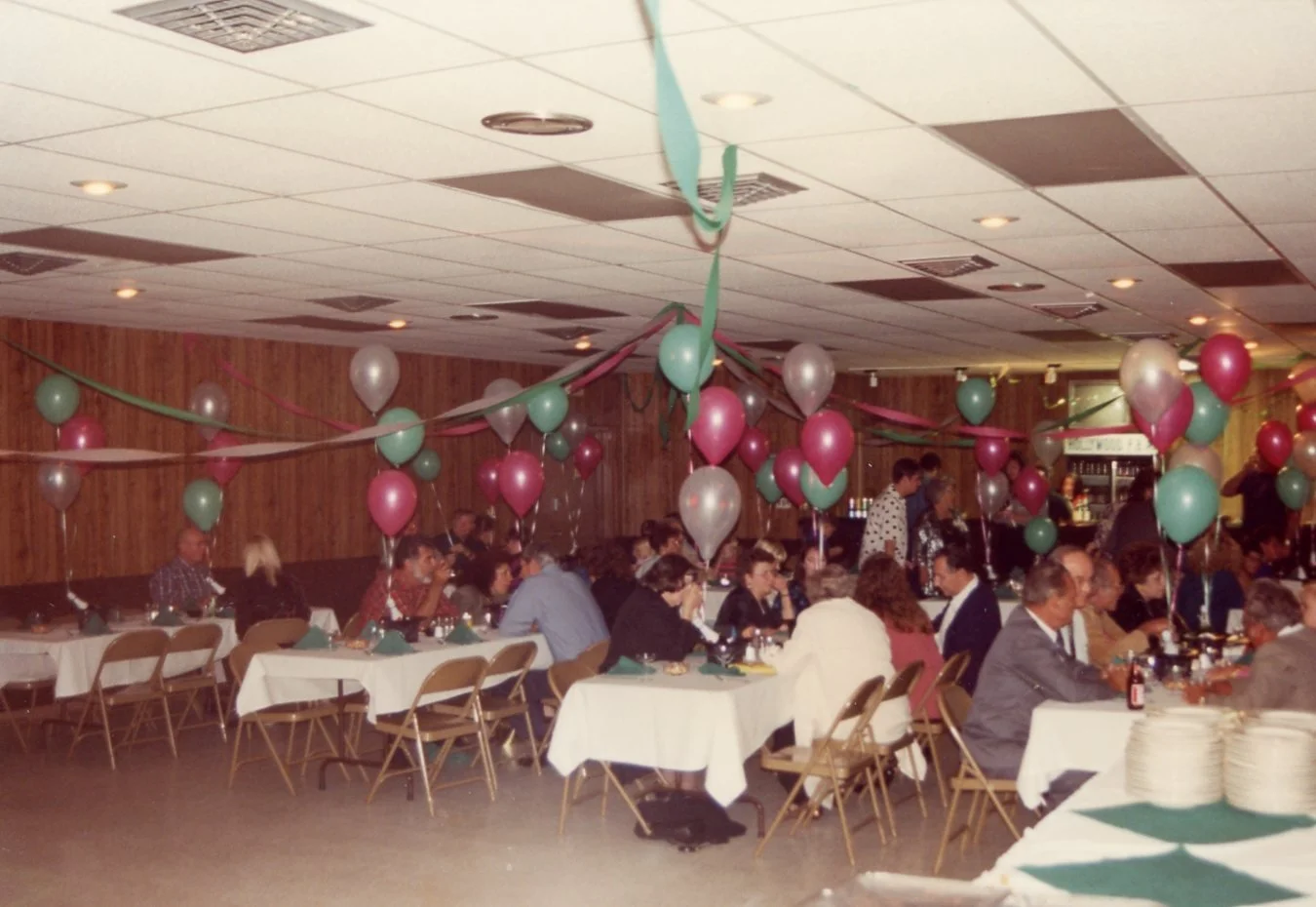 Enjoying the buffet.