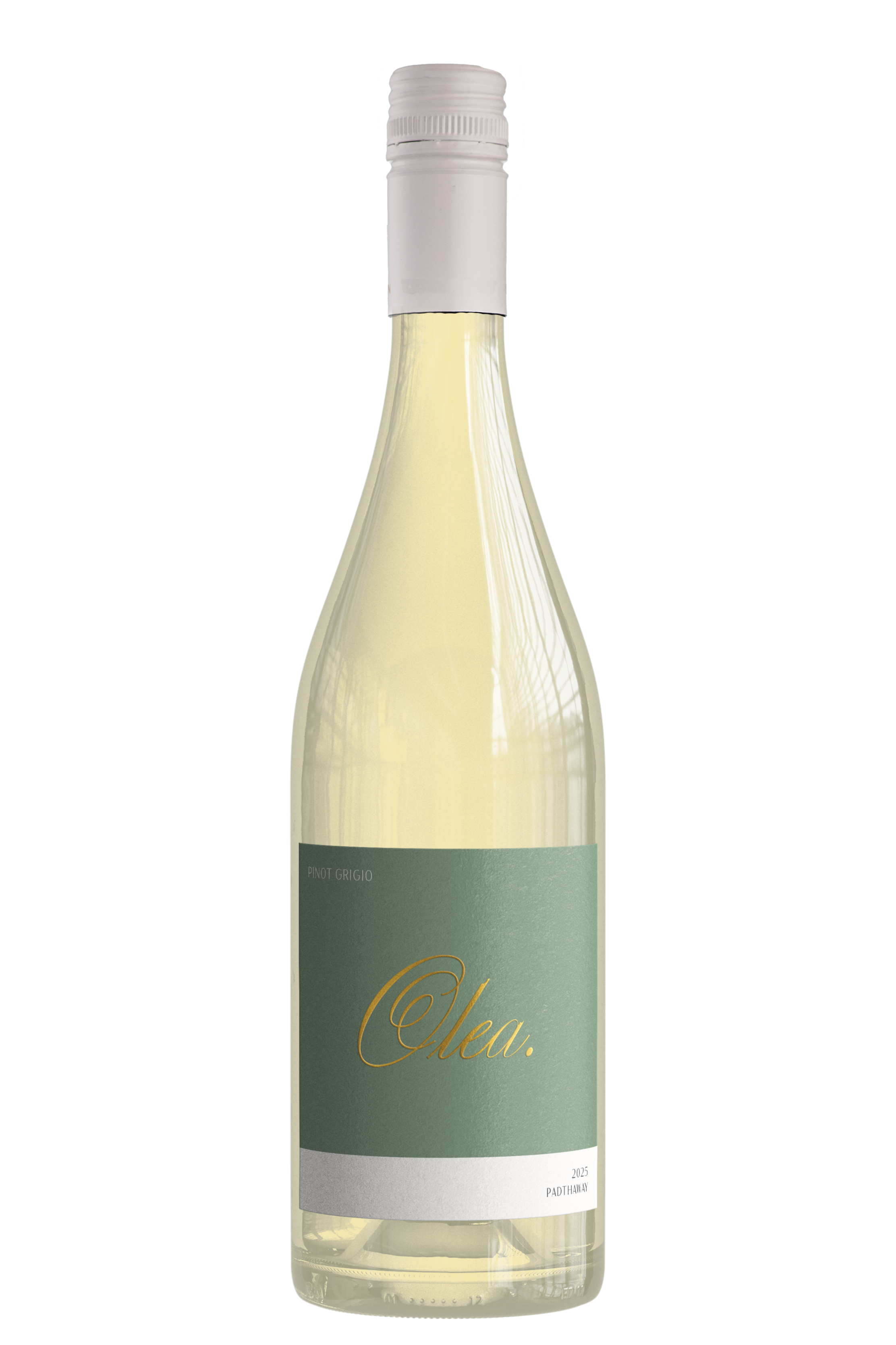 A bottle of Chloé white wine with a light green label, white cap, and gold cursive script, placed against a neutral background.