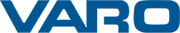 Logo of VARO bank with blue text