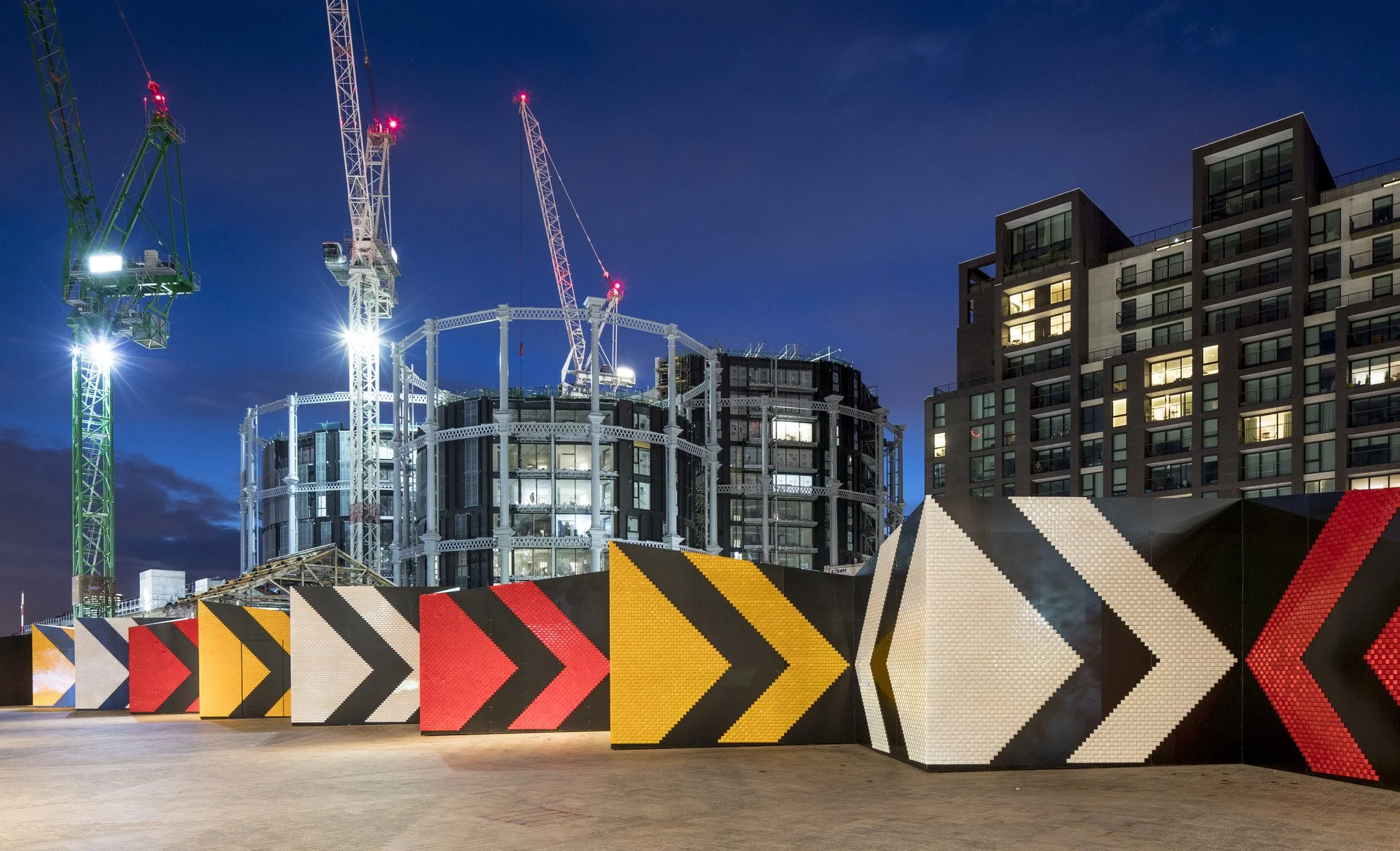 Rana Begum's hoarding design for King's Cross © 2026 John Sturrock