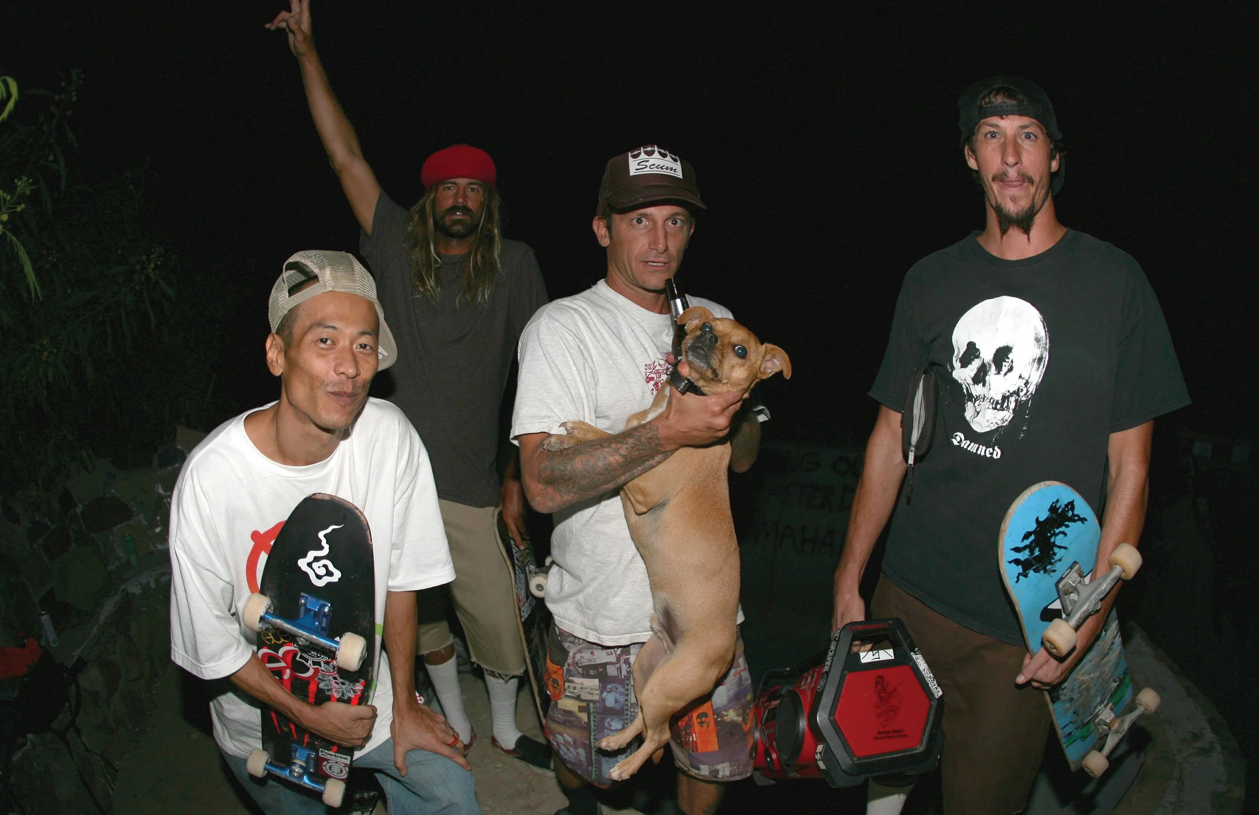 Jef Hartsel, Mitchell "The Angry Hippie", Jason Tipp, and Blake Spinak, Waialua, Oahu, Hawaii