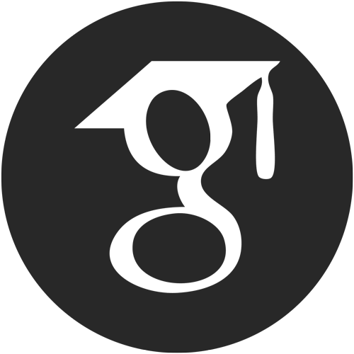 Google logo with a graduation cap on top.