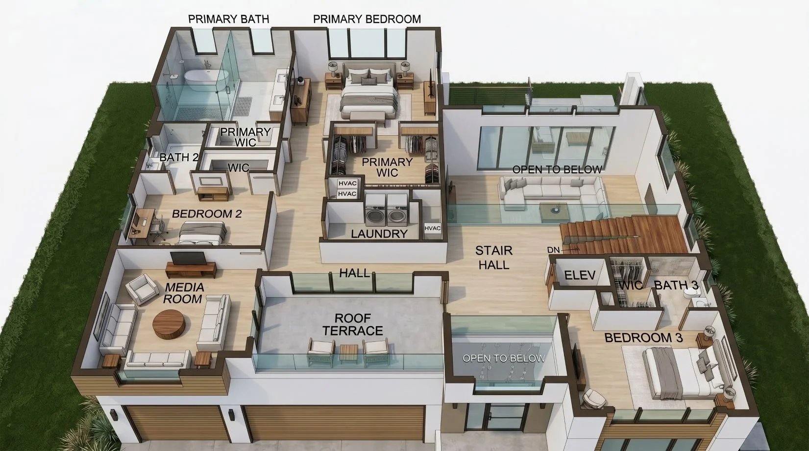 Upper Level Sanctuary Wings Layout