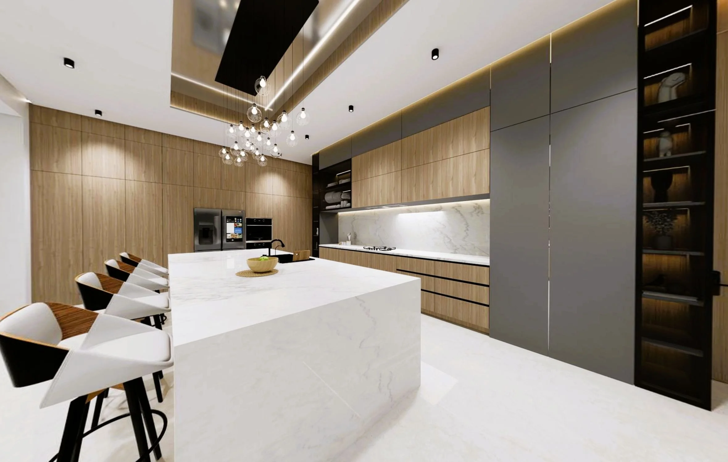 Custom Cabinets with Hidden Door