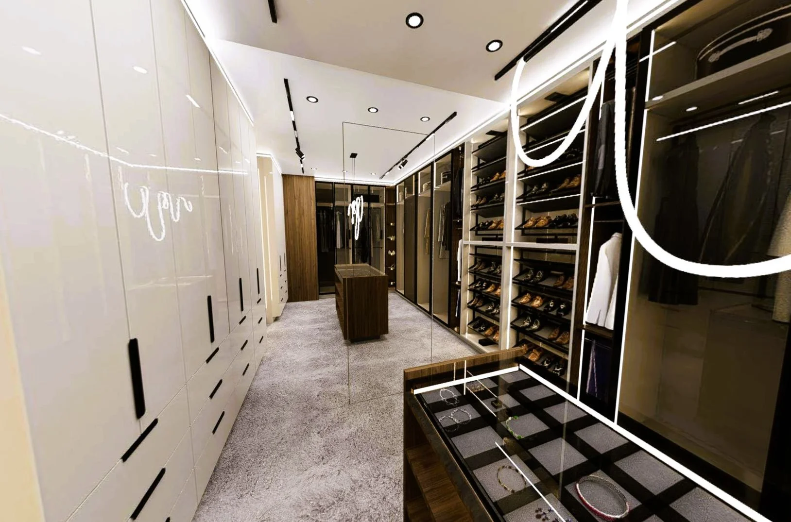 His & Hers Dual Primary Closets