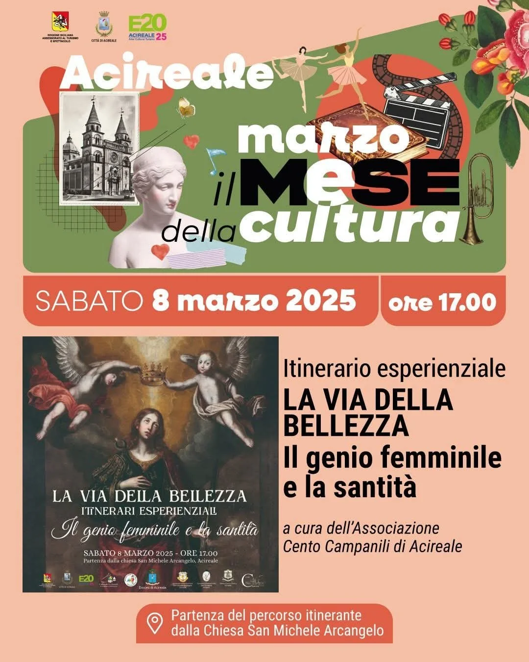 Acireale. Marzo il mese della cultura. La via della bellezza, itinerario esperienziale, il genio femminile e  la santità.jpg