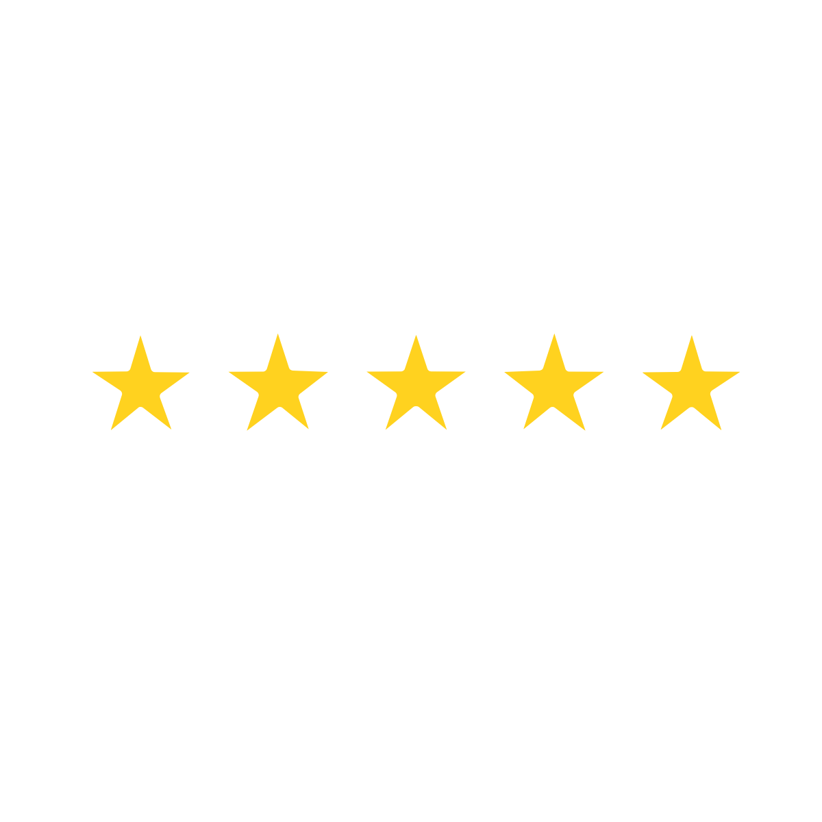 5 étoiles illustrant la qualité des services