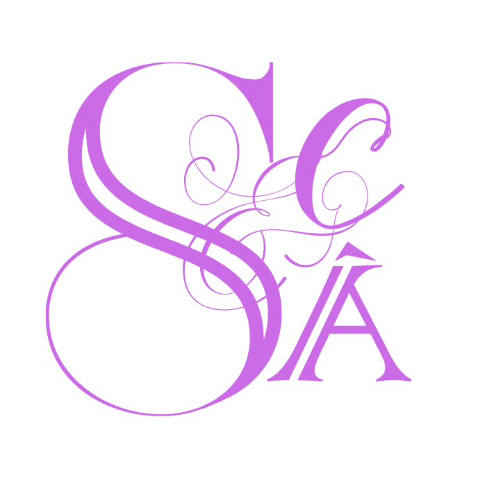 Lettres S C & A en typographie stylisé  signifiant Sylvie Coeur & Âme