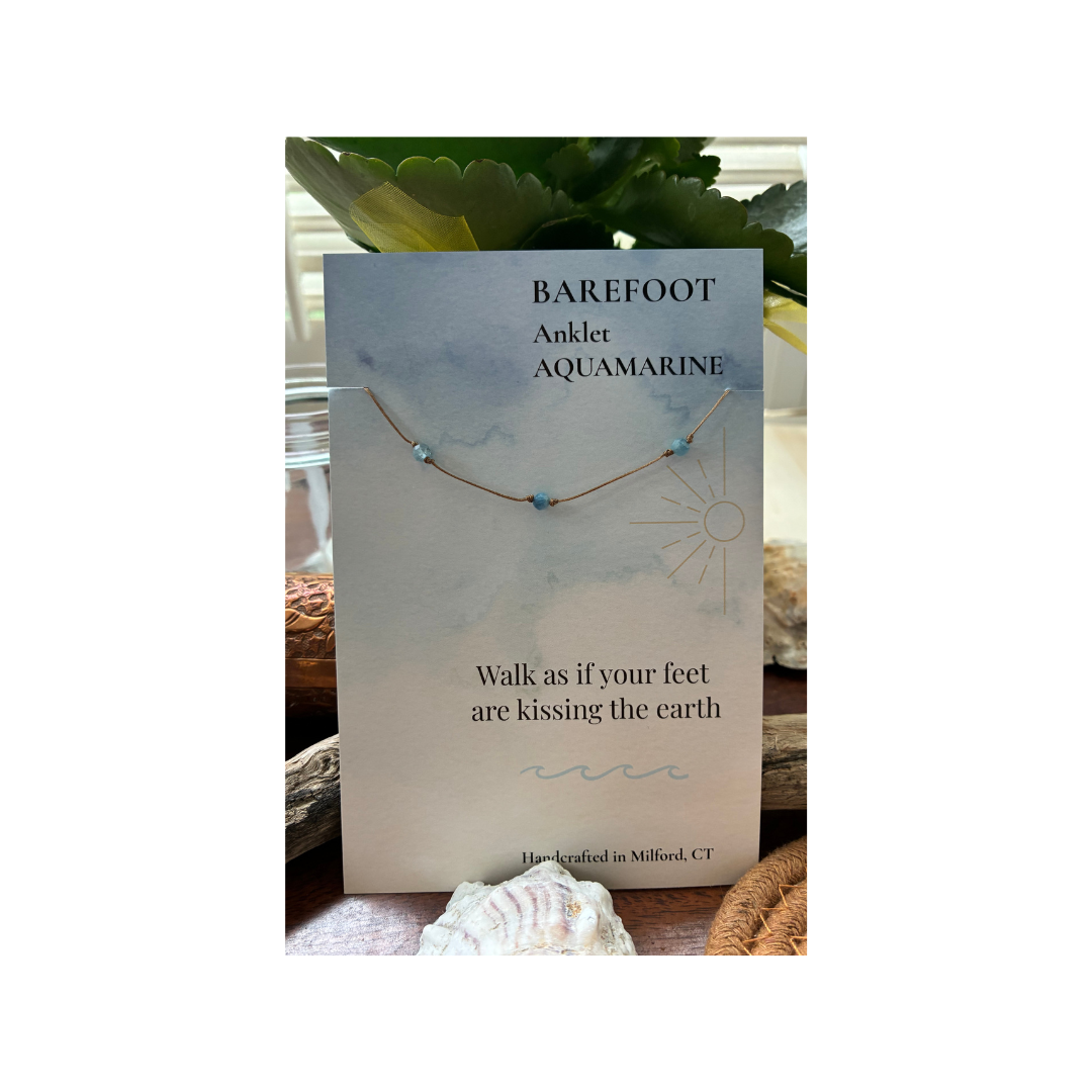 Barefoot Aquamarine Anklet