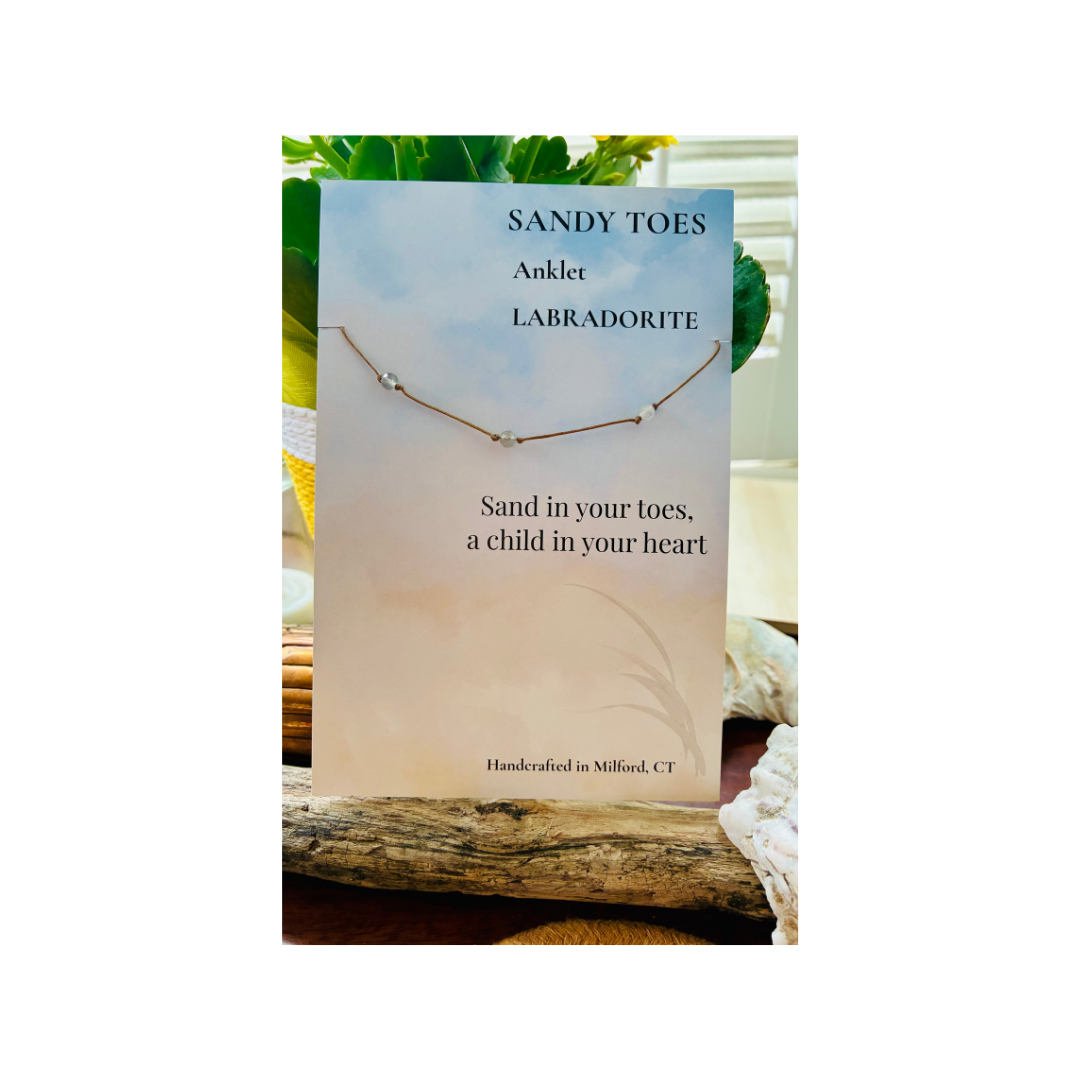 Sandy Toes Anklet – Labradorite
