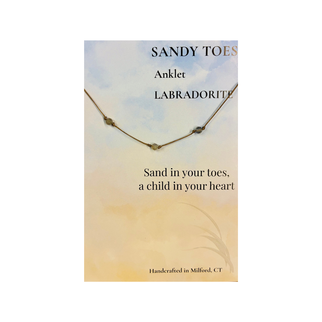 Sandy Toes Anklet – Labradorite