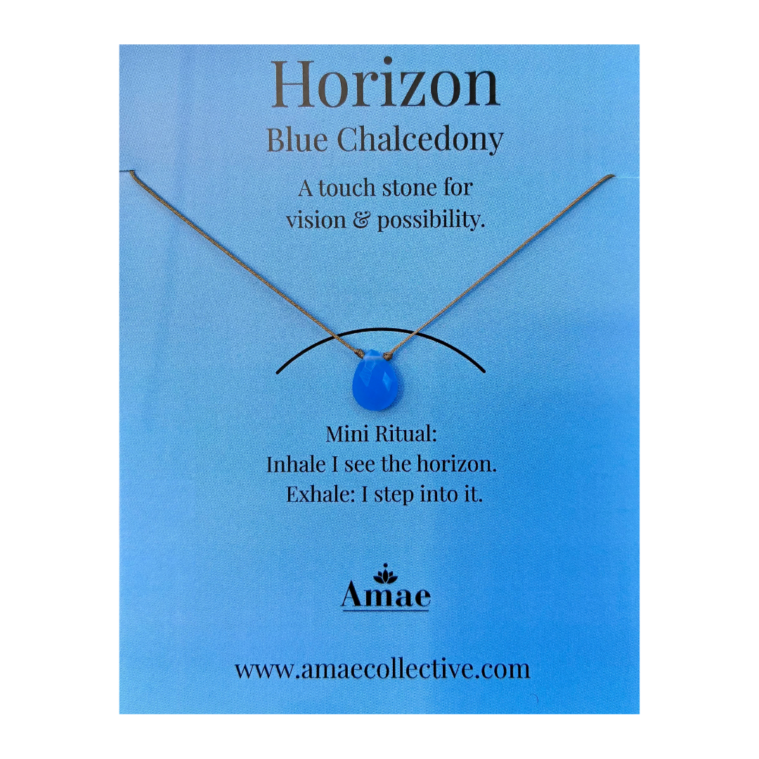 Horizon Ritual Necklace Blue Chalcedony
