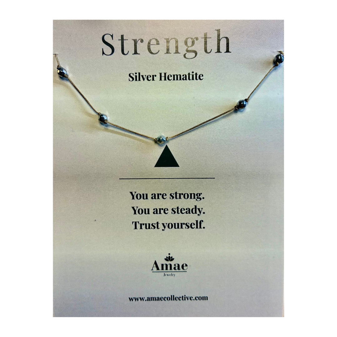 ✨ Strength — Silver Hematite