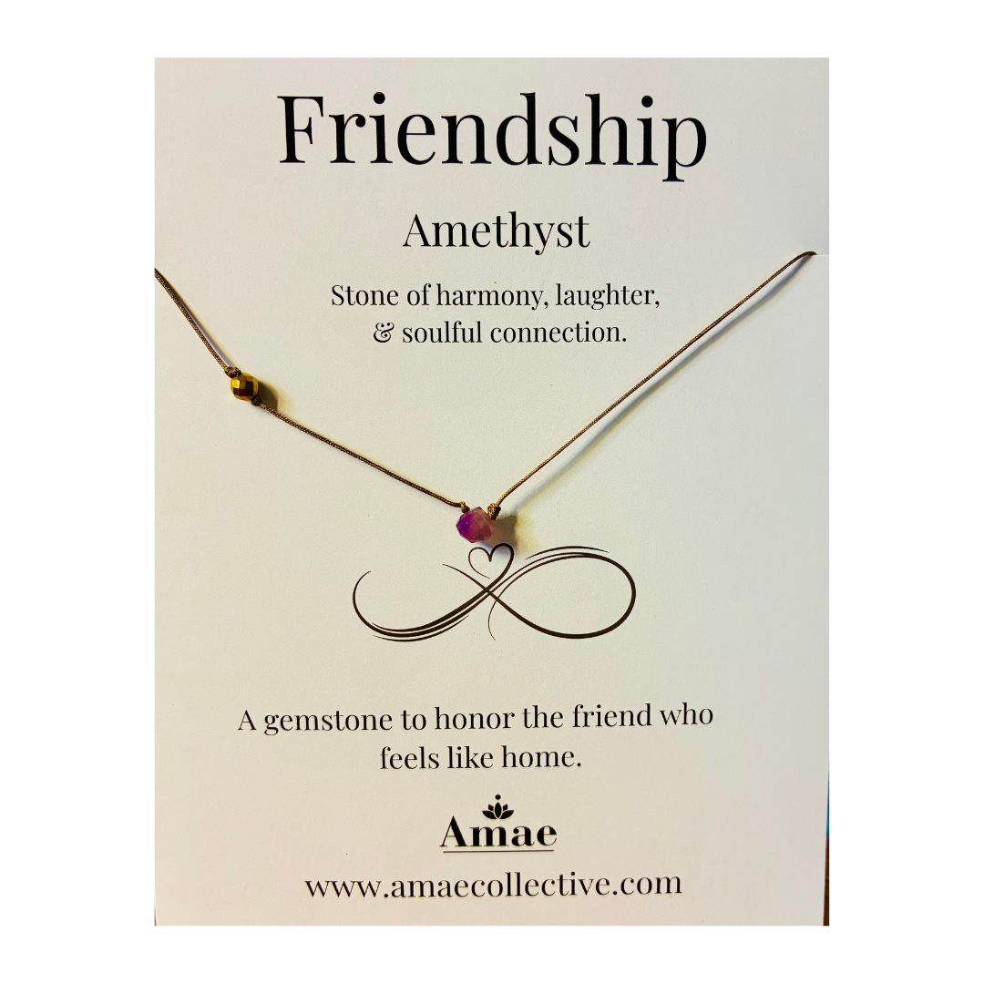 Friendship Necklace – Amethyst Meaningful Gift Jewelry