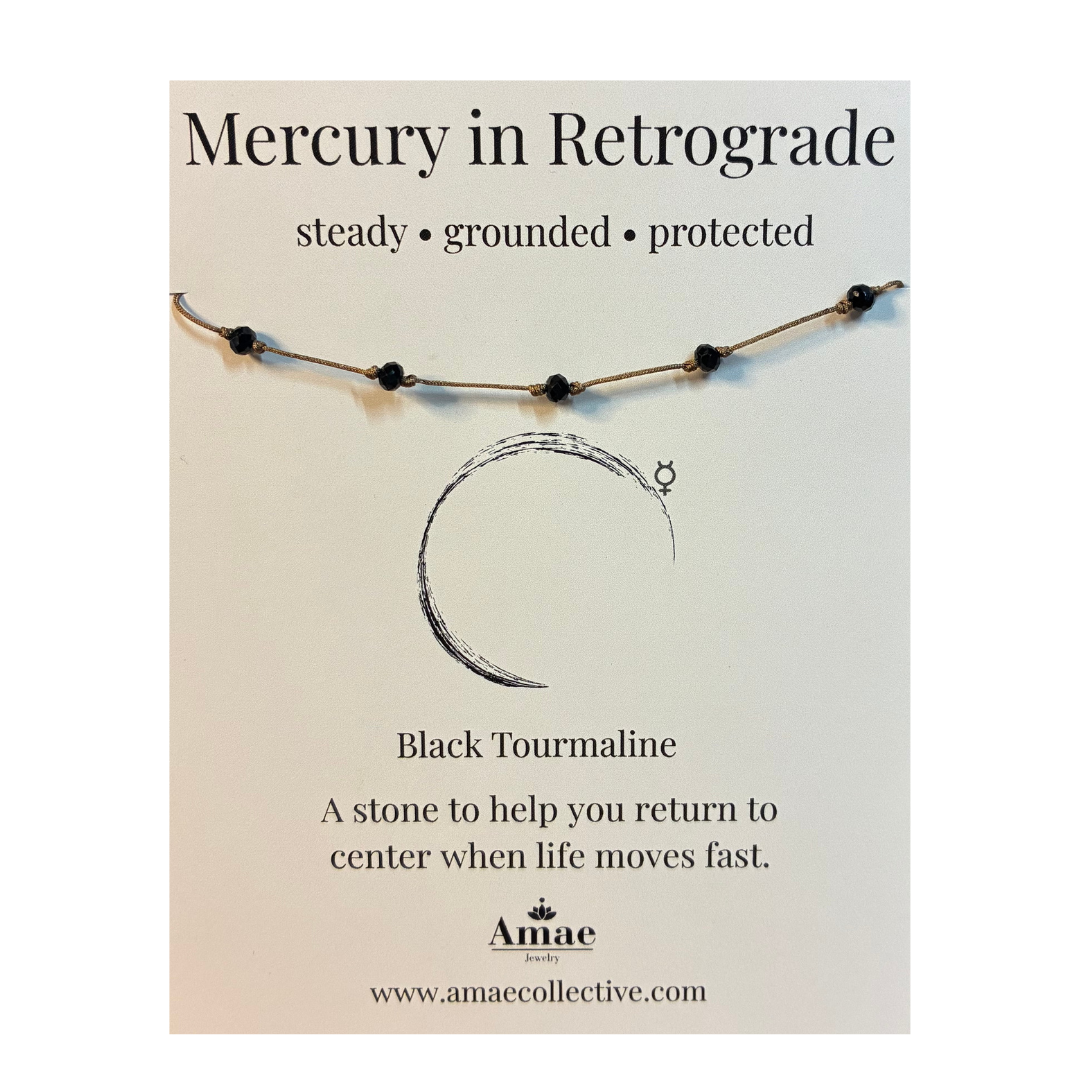 Mercury Retrograde | Black Tourmaline Necklace for Grounding & Protection